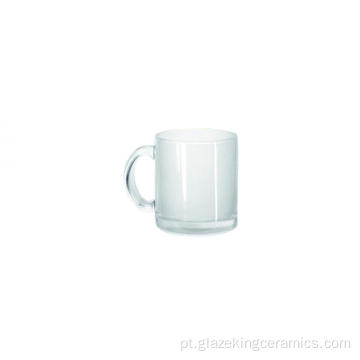 Clear 11oz de caneca de vidro fosco elegante